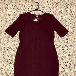 burgundy/maroon dress